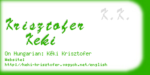 krisztofer keki business card