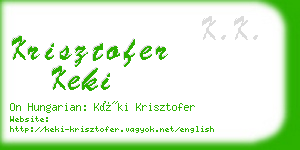 krisztofer keki business card